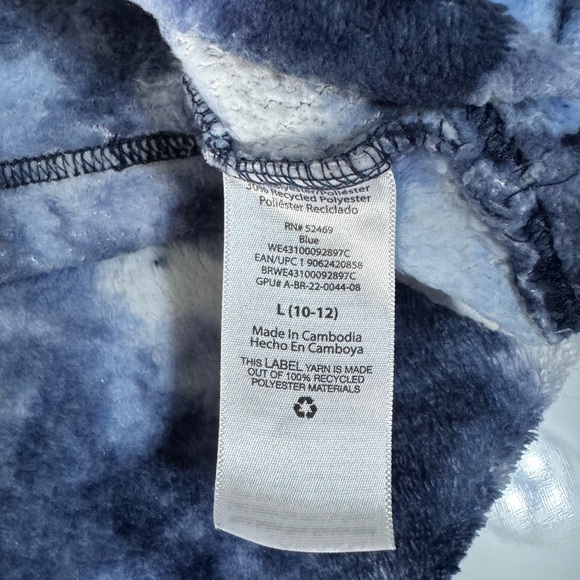 Wonder Nation Blue and White Fleece Hoodie - Picture 3 of 5